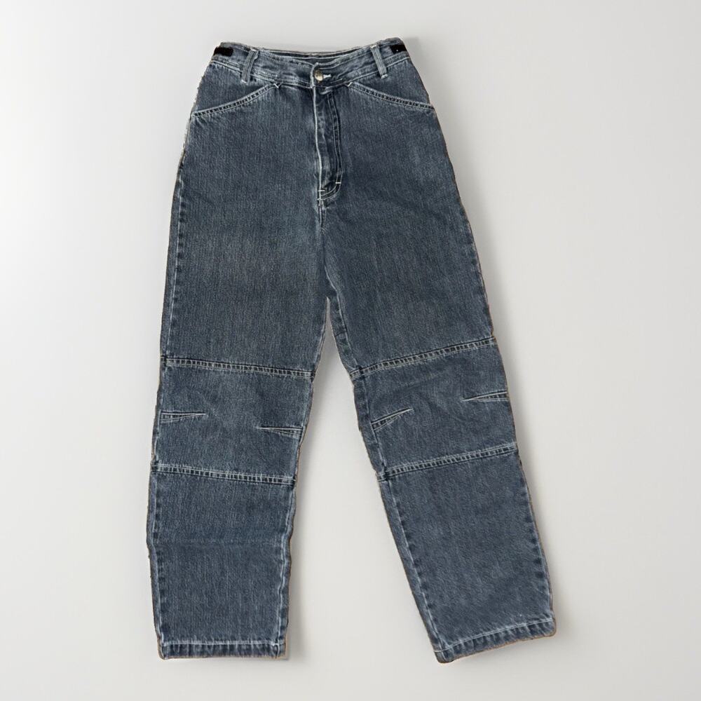 Vintage Urban Jean Wear Denim Sinch Back Double Knees Jeans Blue 26x29 Y2K Skate